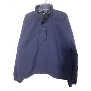 Gap Fit Windbreaker Jacket Women's Small Navy Blue Preppy